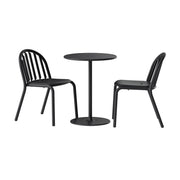 Fred's Bistro Set by Fatboy in anthracite offering a modern and stylish look with a robust table and chairs, perfect for refined outdoor dining.