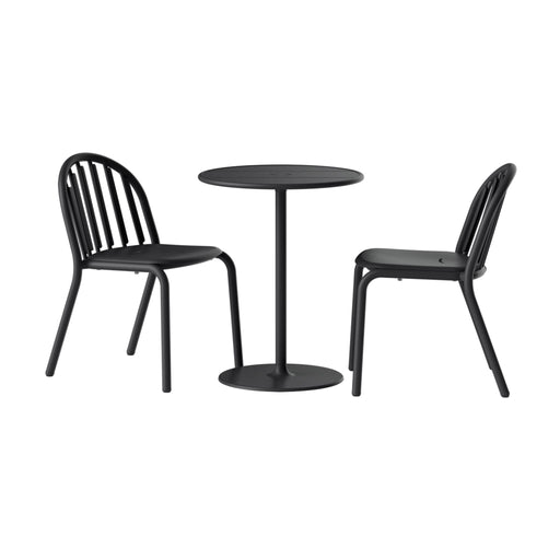 Fred's Bistro Set by Fatboy in anthracite offering a modern and stylish look with a robust table and chairs, perfect for refined outdoor dining.
