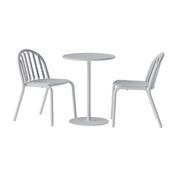 Fred's Bistro Set by Fatboy in light grey offering a modern and stylish look with a robust table and chairs, perfect for refined outdoor dining.