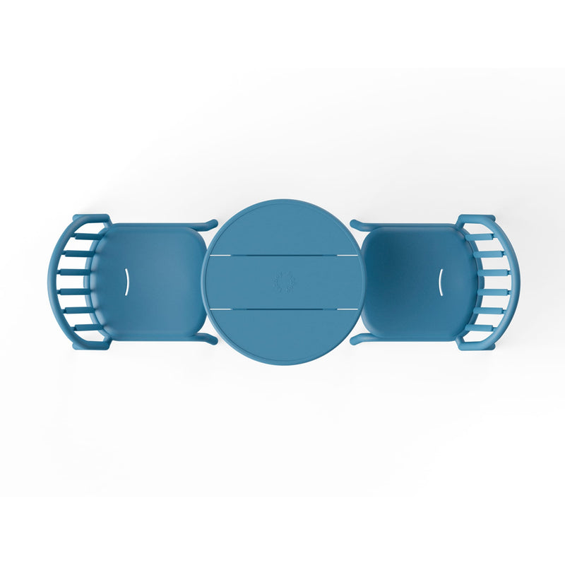 Fatboy Fred's Bistro Set in wave blue showcasing a contemporary design with a sturdy table and chairs, ideal for sophisticated outdoor dining.