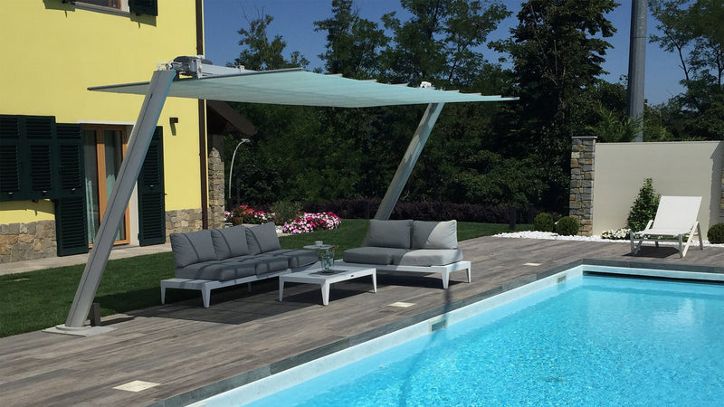 FIM Flexy Zen Cantilever Umbrella - 10' Wide Retractable Shade System