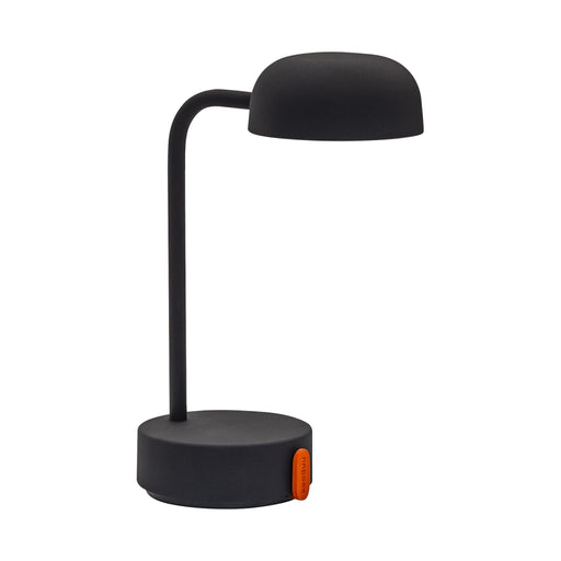 Fokus Anthracite LED table lamp by Kooduu: sleek, rechargeable, dimmable lighting with 2700K warm glow, perfect for modern Canadian homes.