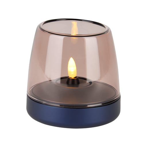 Kooduu Glow 10 candle holder in Cobalt Blue: elegant Danish design with rechargeable LED candle for 100+ hours of flameless ambiance.