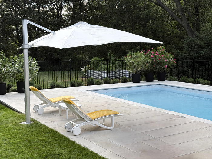 best offset patio umbrella canada DORTALA 10 FT Cantilever w/ Cross Base, Outdoor Square Hanging Market Umbrella, Outdoor Umbrella w/ Crank Lift and Step Pedal, 360 Degree Rotation, Polyester Canopy Garden Umbrella w/ Aluminum rotate 360. 10FT Outdoor Patio Cantilever Umbrella
