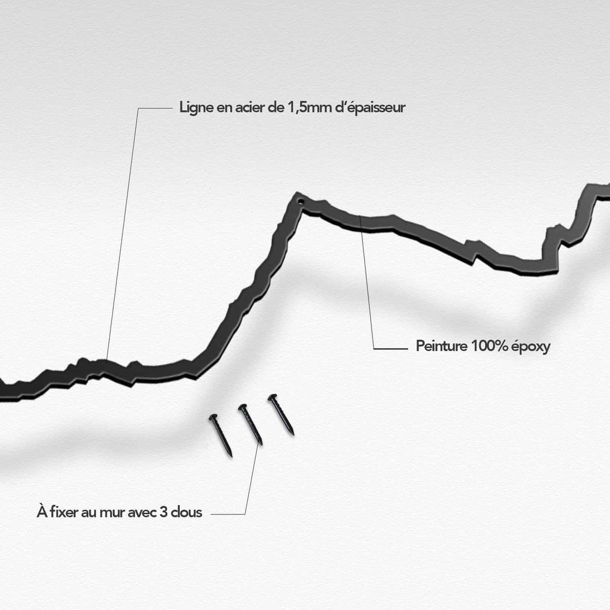 Minimalist K2 Line art captures the grandeur of the Karakoram range, perfect for mountaineering and nature enthusiasts.