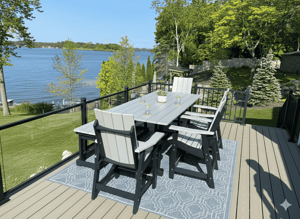 Krahn 40" x 96" Bistro Table with 8 Chairs