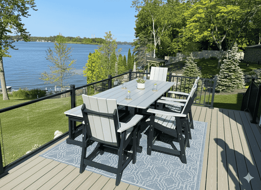 Krahn Outdoor bistro set on a deck with a view of a lake