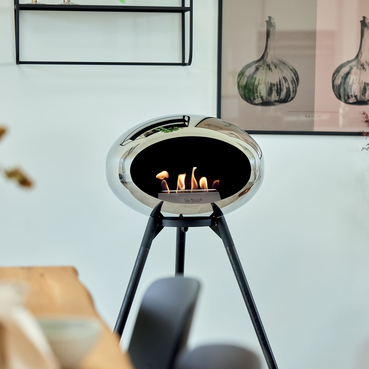 Le Feu Ground High Dome &lt;br&gt;Chromed Silver