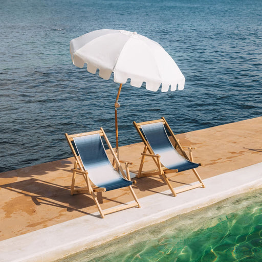 Premium outdoor Luxury Umbrella by Basil Bangs, offering elegance, durability, and sun protection for Canadian backyards.