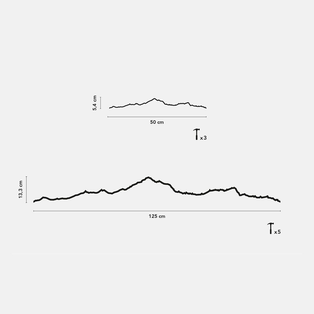 Celebrate Mont Blanc&#39;s majesty with this skyline art, featuring iconic peaks and glaciers in two size options.