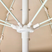 Designed for residential and commercial spaces, Pagoda offers durable shade with fade-resistant fabric and refined 70s-inspired style.