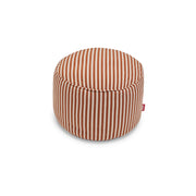 Plush terry pouf in Cognac Cream with a compact shape and warm, textured comfort.