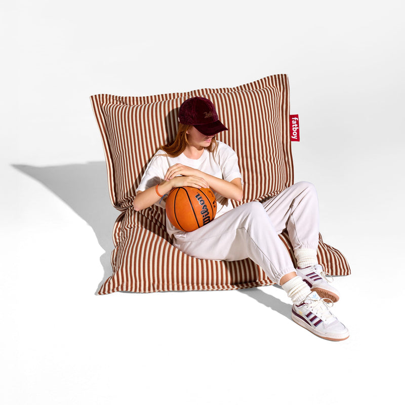 Plush terry bean bag that contours to your body and fits perfectly in smaller spaces.
