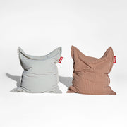 A soft statement bean bag with durable terry texture and easy, cozy indoor lounging.