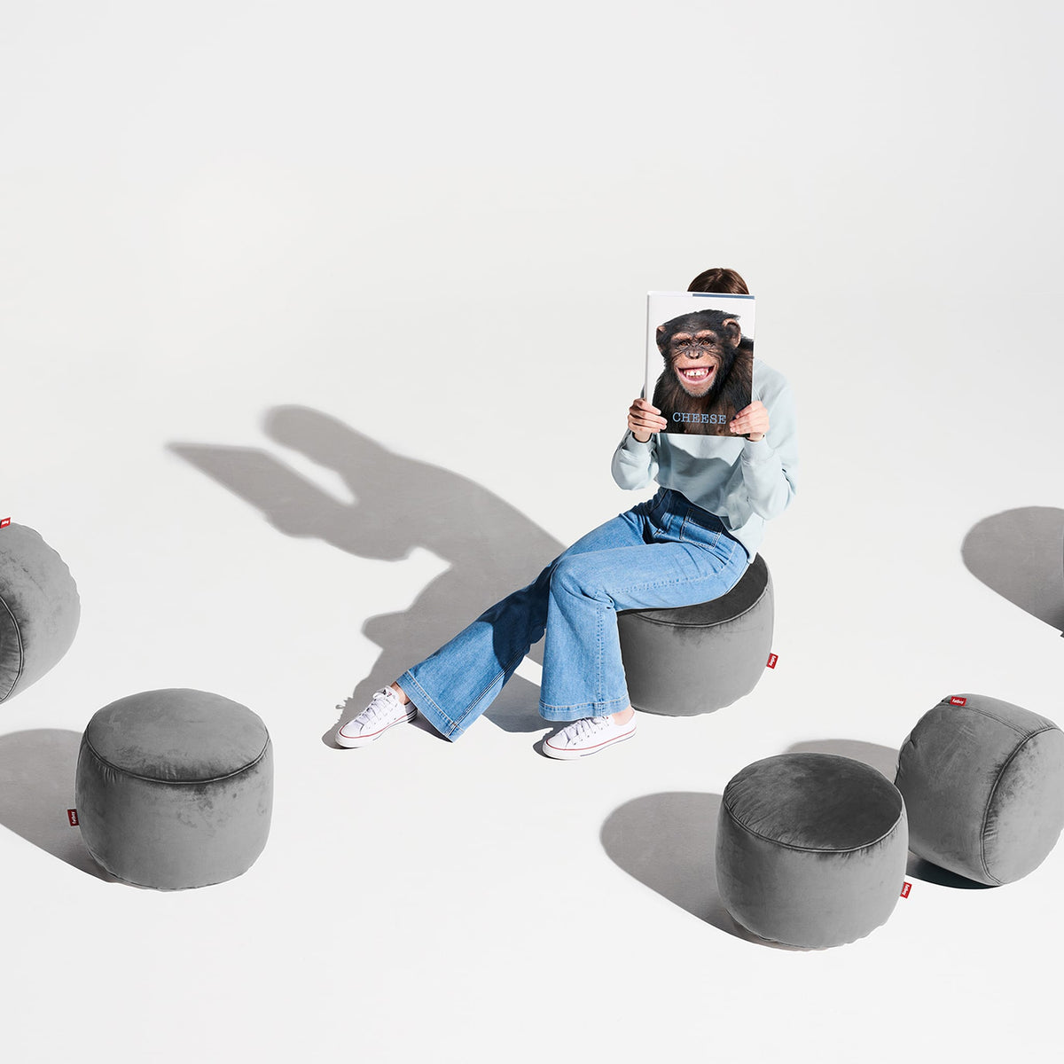 Point Velvet Ottoman &amp; Footrest&lt;br&gt; Indoor Use