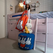 A colorful indoor pouf combining Miffy illustrations with Fatboy’s iconic design.