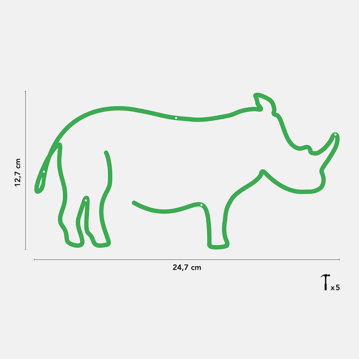 Rhinoceros Line by The Line Kids Collection brings imagination and adventure with its charming rhino silhouette design.