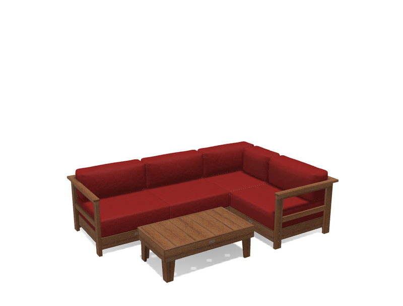 Krahn Modular Outdoor Sectional Sofa – 4 Piece Sunbrella® Patio Couch