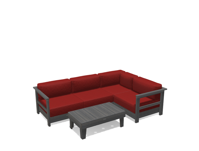 Krahn Modular Outdoor Sectional Sofa – 4 Piece Sunbrella® Patio Couch