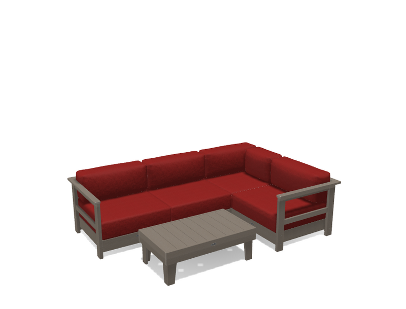 Krahn Modular Outdoor Sectional Sofa – 4 Piece Sunbrella® Patio Couch