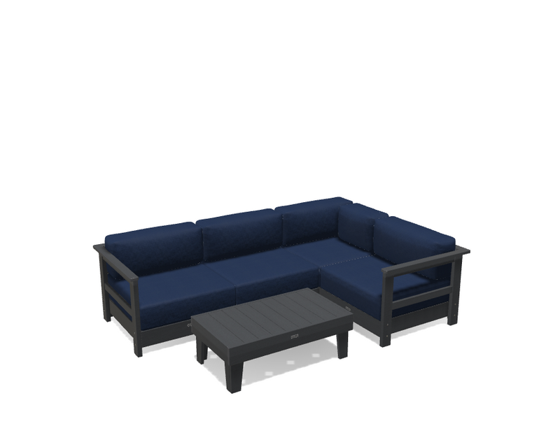 Krahn Modular Outdoor Sectional Sofa – 4 Piece Sunbrella® Patio Couch