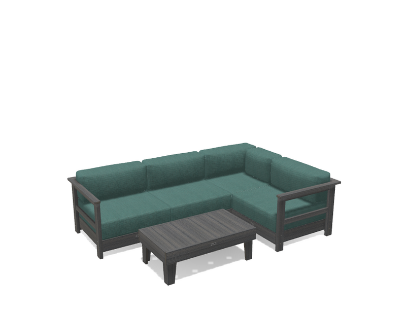 Krahn Modular Outdoor Sectional Sofa – 4 Piece Sunbrella® Patio Couch