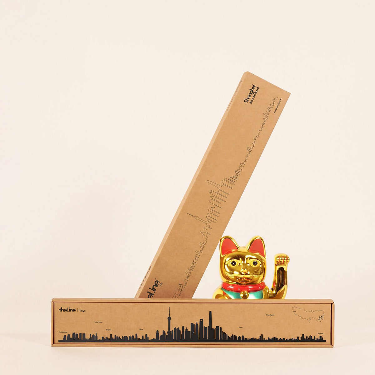 The Shanghai Line: 50 cm silhouette featuring iconic landmarks like the Oriental Pearl Tower and Jinmao Tower.