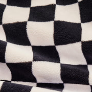 Close-up of the plush teddy bean bag in Black Ecru.