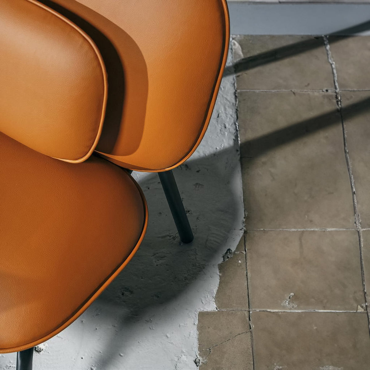 Tasca Lounge Chair &amp; Ottoman&lt;br&gt; Eco Leather Fabric&lt;br&gt; Indoor Use