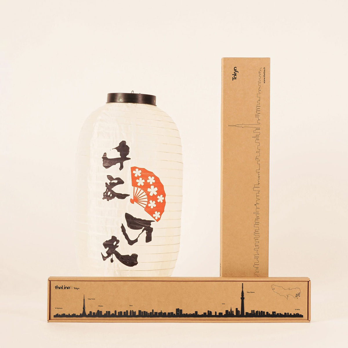 The Tokyo Line: 50 cm silhouette featuring iconic landmarks like Tokyo Tower and Tokyo Skytree in sleek design.
