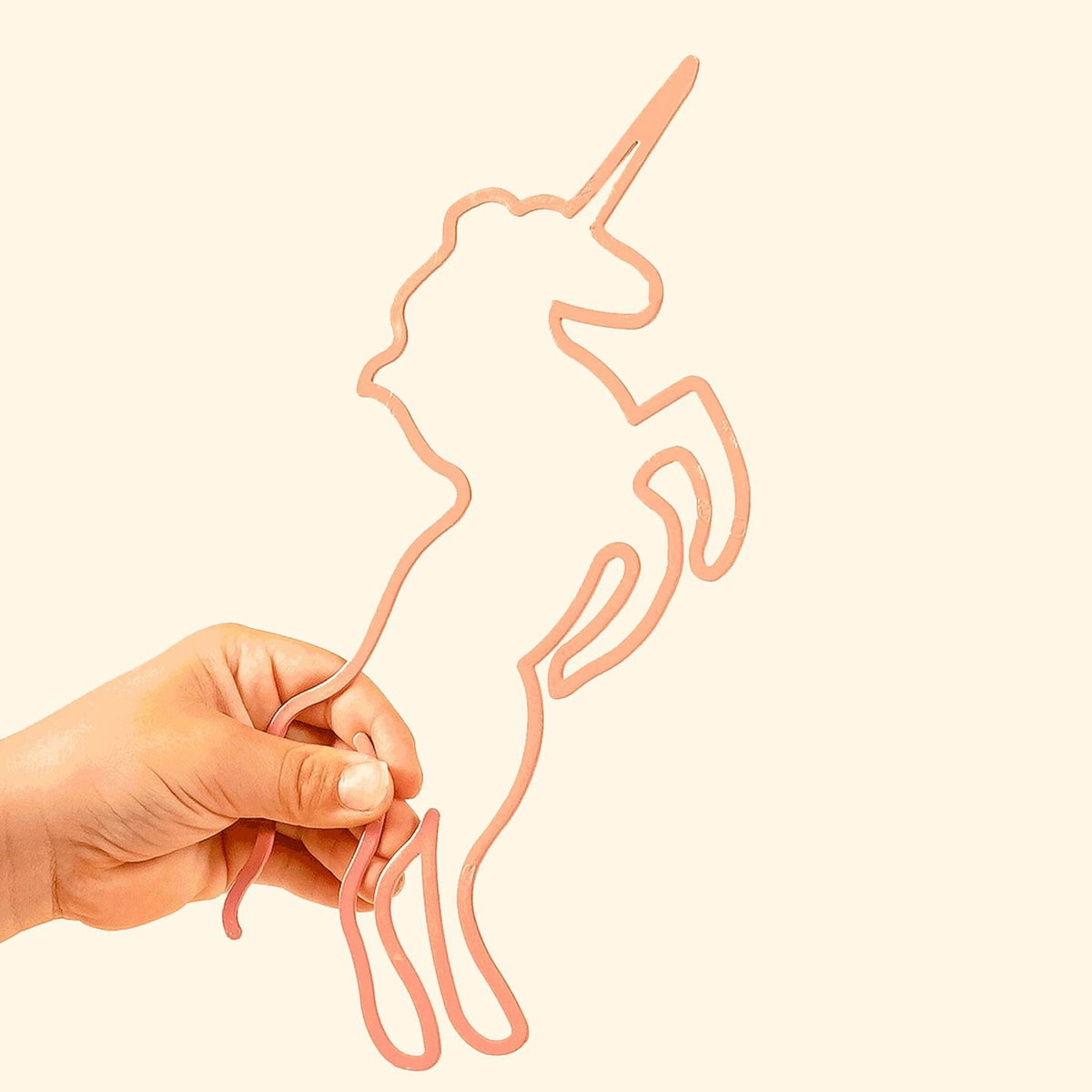 The Unicorn Line: Whimsical metal silhouette featuring a magical unicorn, perfect for adding charm to kids&#39; spaces.