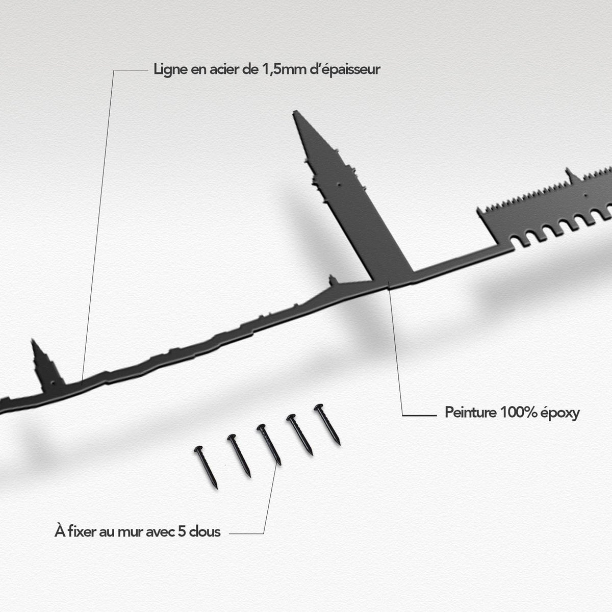 enice Line art captures the enchanting skyline, featuring Doge&#39;s Palace and St. Mark&#39;s Square in a minimalist format.