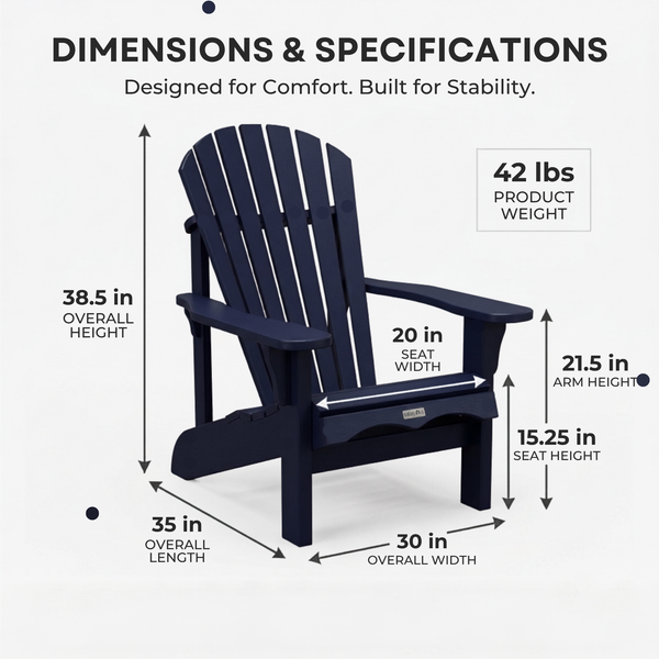 Krahn 20" Adirondack Chair | Cushions Not Required