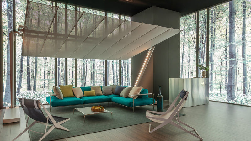 FIM Flexy Zen Cantilever Umbrella - 10' Wide Retractable Shade System