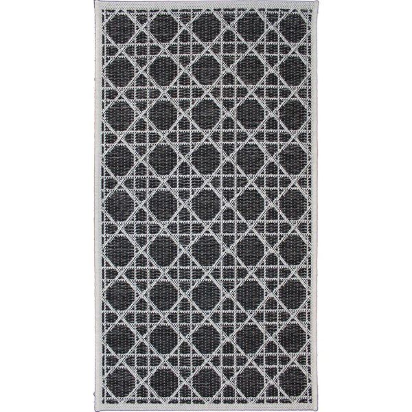 Black & Taupe Outdoor Rug