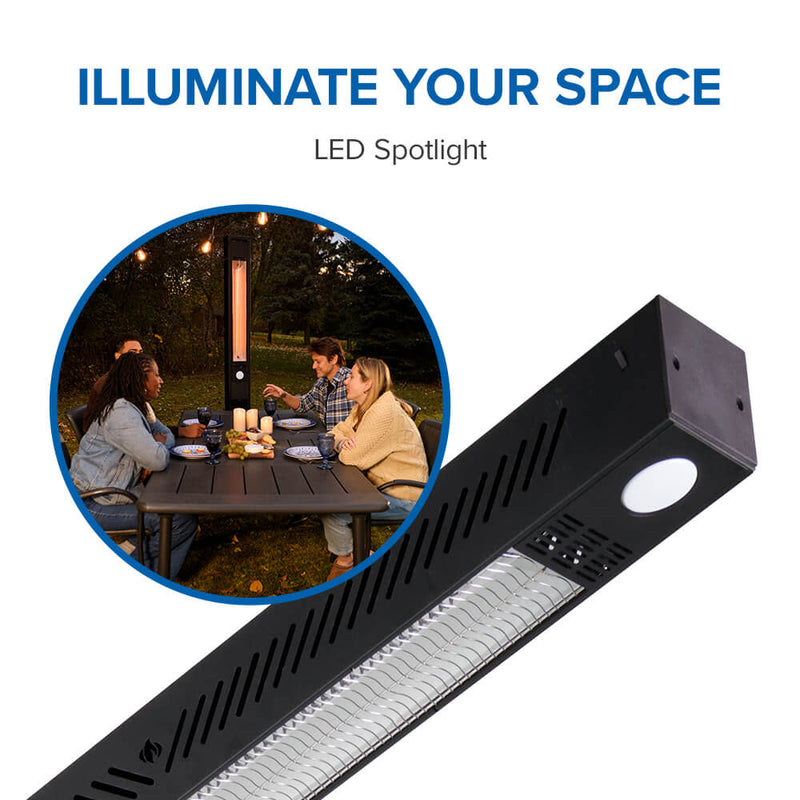 Napoleon Phantom Freestand Electric Patio Heater | 1500W Infrared Outdoor Heater