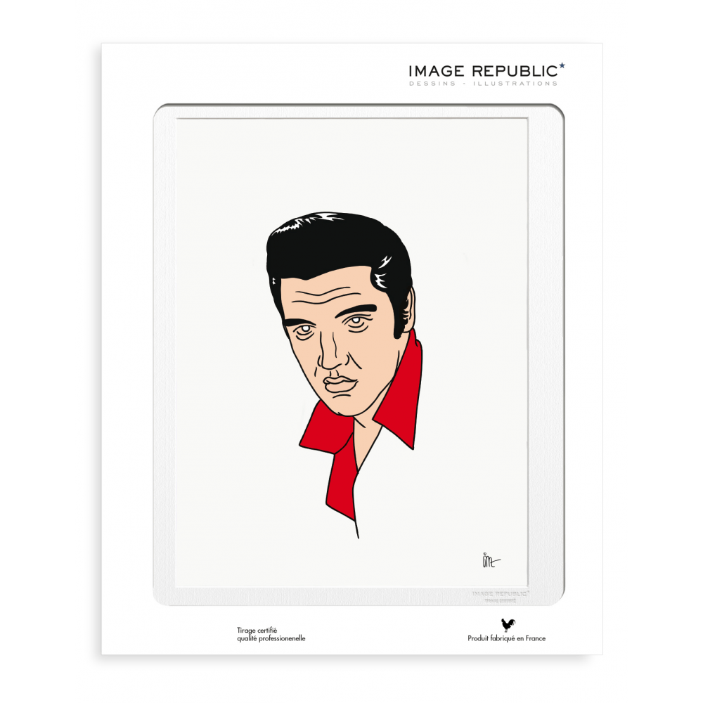 Jean-Michel Tixier Elvis / 30x40cm  -  Posters, Prints, &amp; Visual Artwork  by  Image Republic