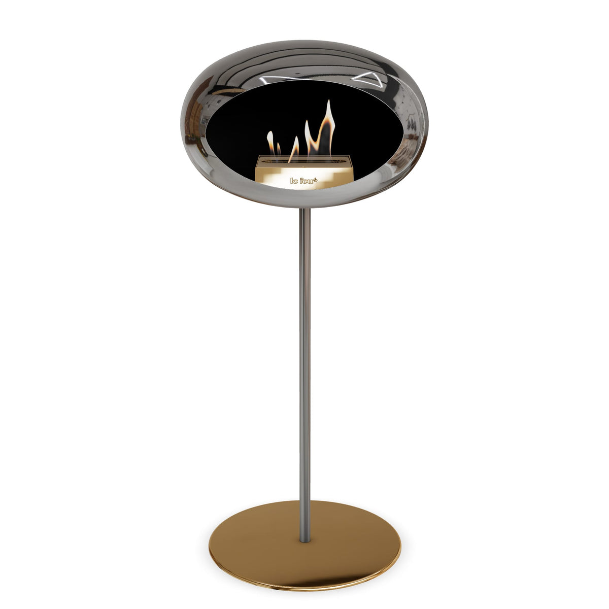 Le Feu Steel High Dome &lt;br&gt;Chromed Silver