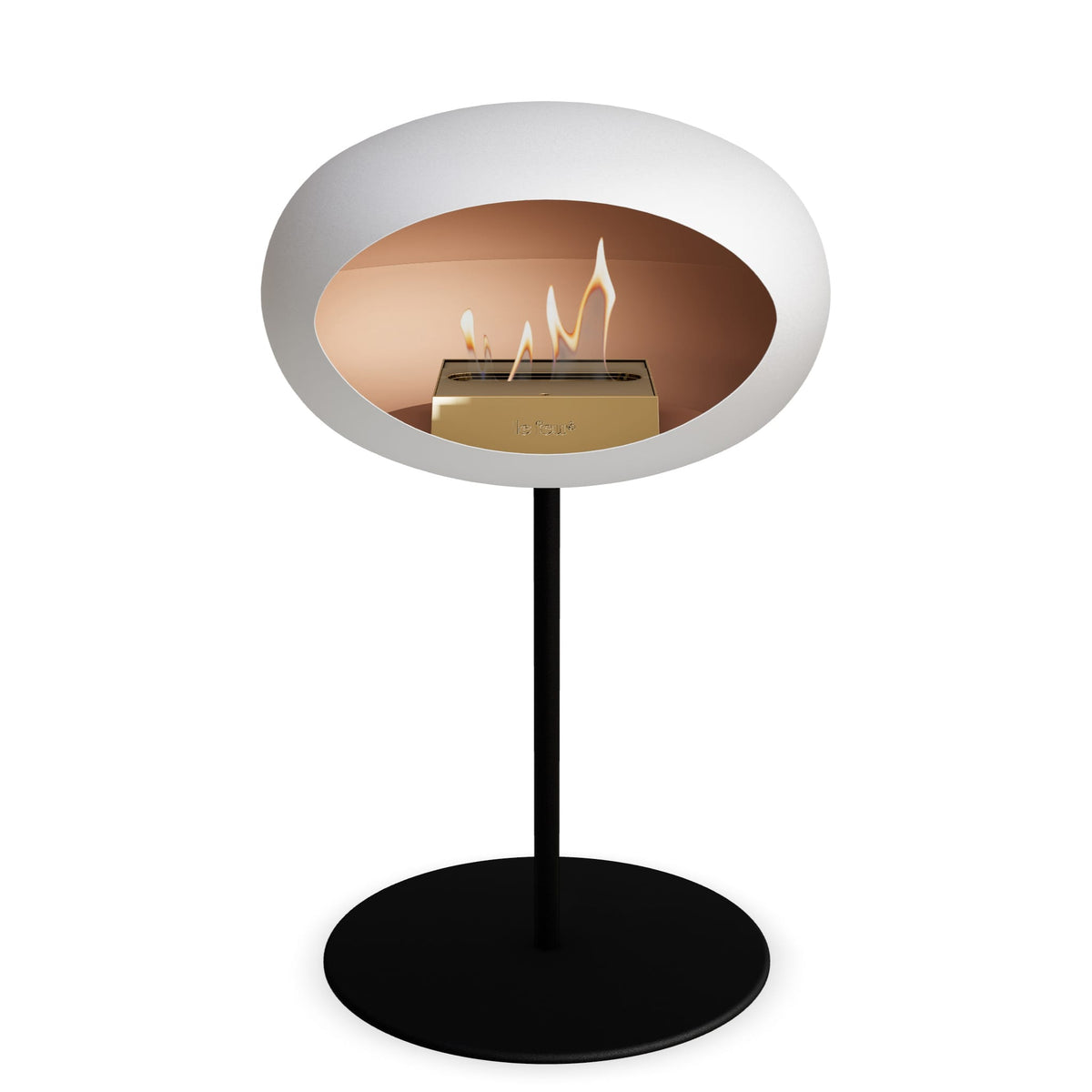 Le Feu Steel Low Dome &lt;br&gt;White