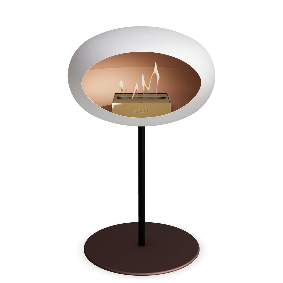 Le Feu Steel Low Dome &lt;br&gt;White