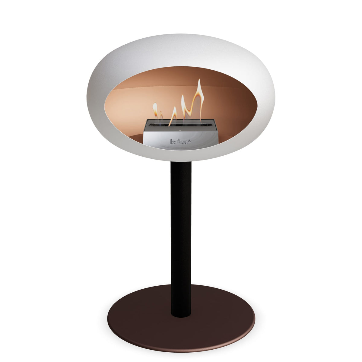 Le Feu Steel Low Dome &lt;br&gt;White