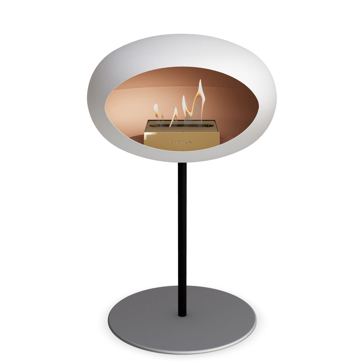 Le Feu Steel Low Dome &lt;br&gt;White