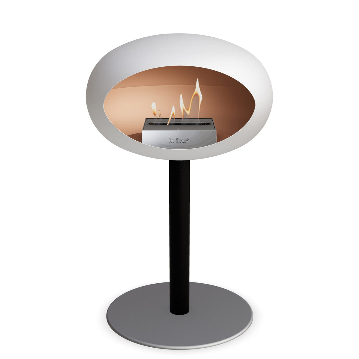 Le Feu Steel Low Dome &lt;br&gt;White