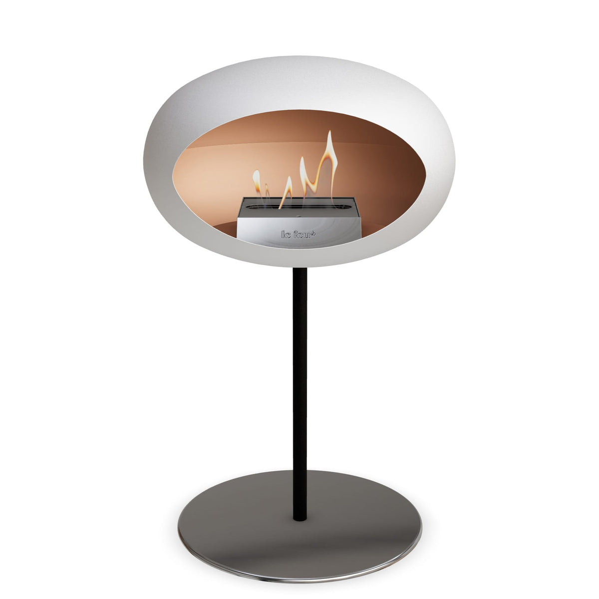 Le Feu Steel Low Dome &lt;br&gt;White