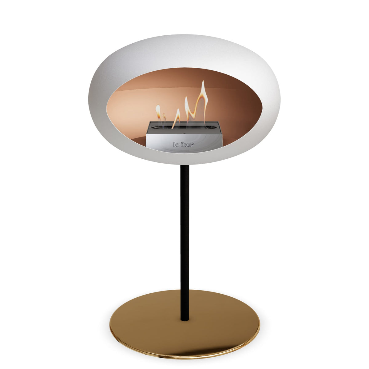 Le Feu Steel Low Dome &lt;br&gt;White