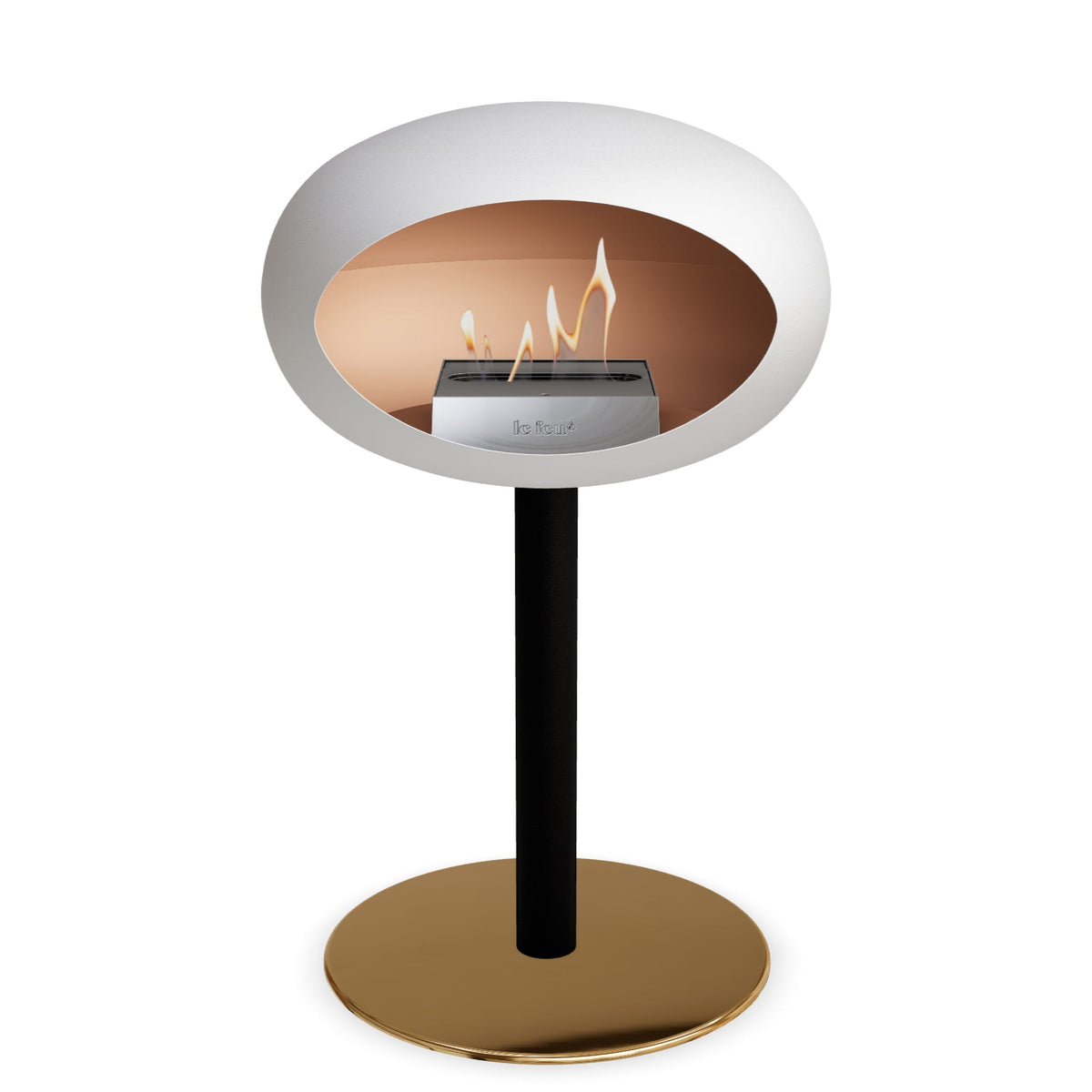 Le Feu Steel Low Dome &lt;br&gt;White