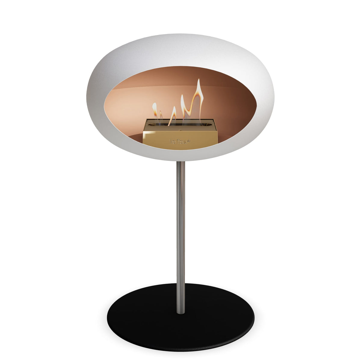 Le Feu Steel Low Dome &lt;br&gt;White