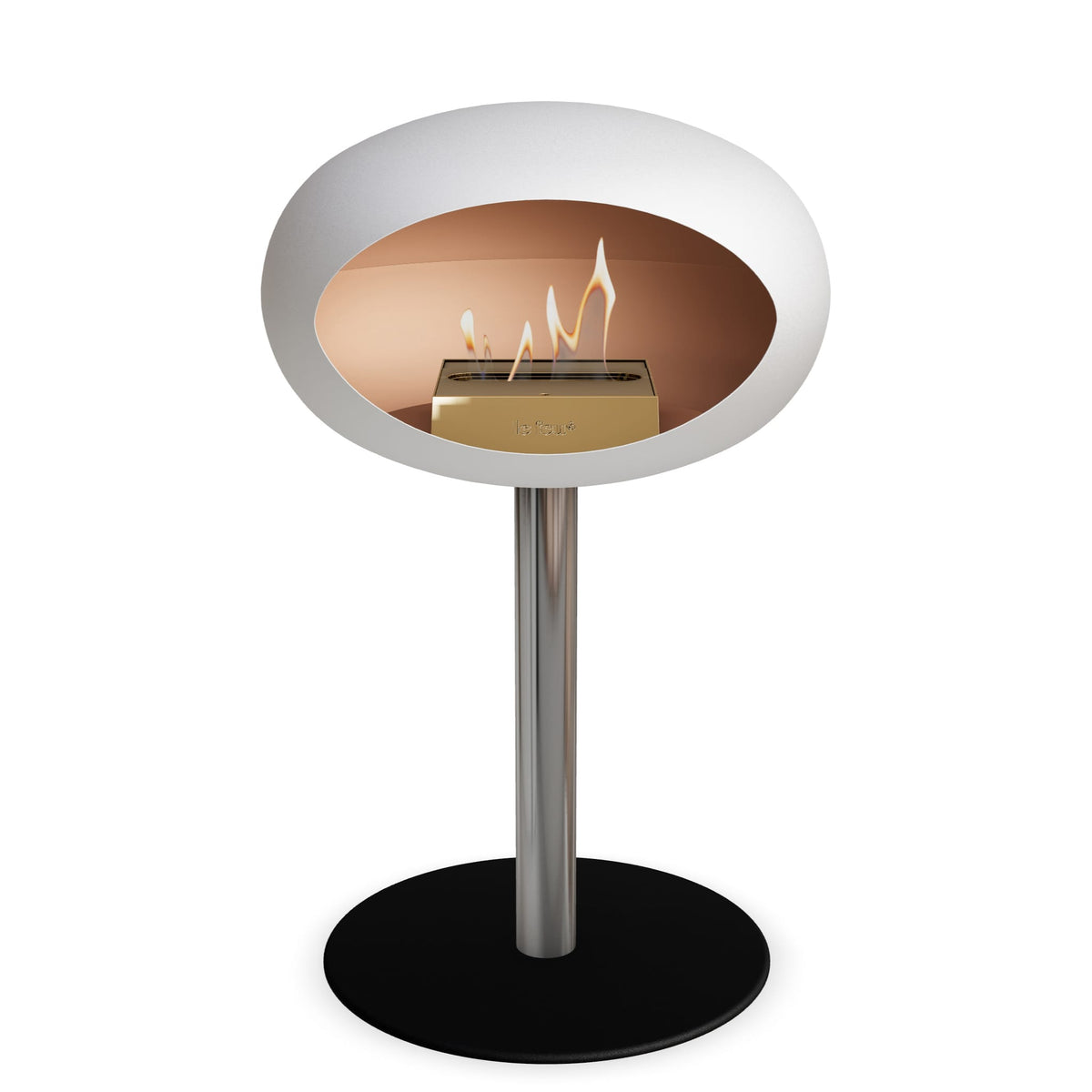 Le Feu Steel Low Dome &lt;br&gt;White