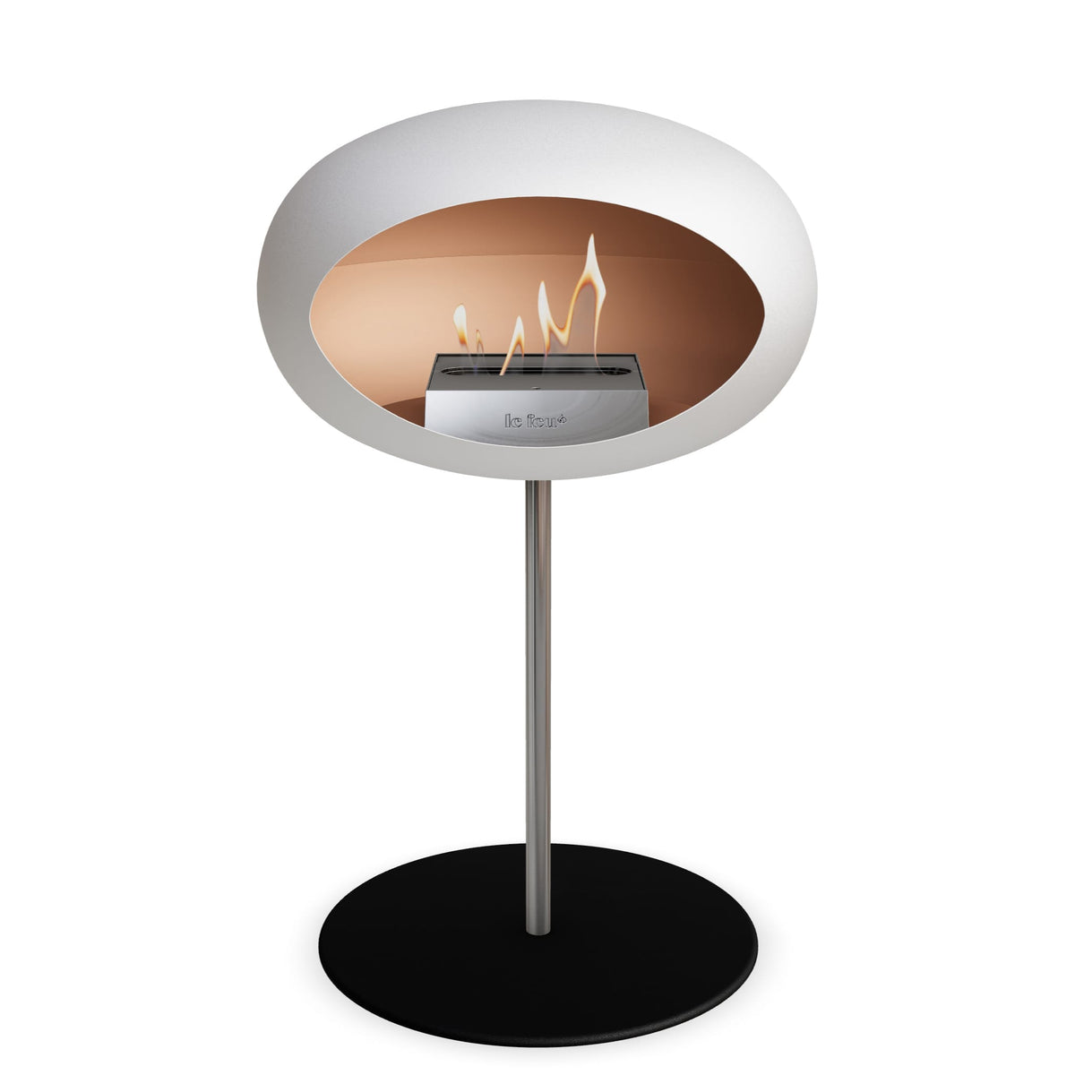 Le Feu Steel Low Dome &lt;br&gt;White