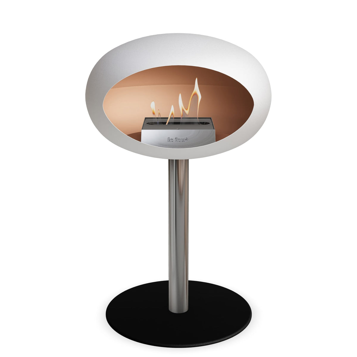 Le Feu Steel Low Dome &lt;br&gt;White